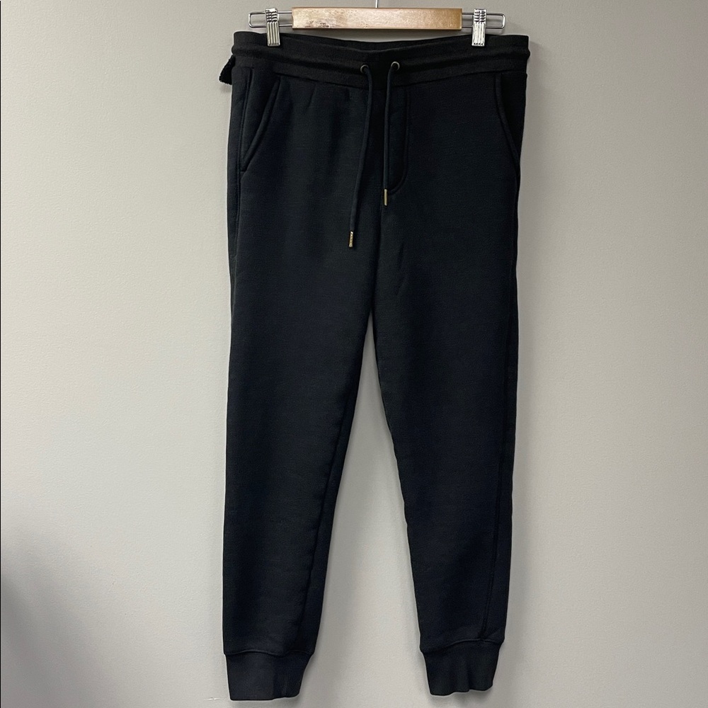 Men's Joggers Black Sherpa Lined